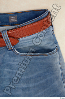 Clothes  214 blue jeans brown belt casual clothing 0004.jpg